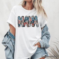 Daisy Floral Mama T-Shirt, Colorful Retro White Tee For Stylish And Cheerful Women -Ed's plant shop daisy floral mama t shirt colorful retro white tee for stylish and cheerful women 800314