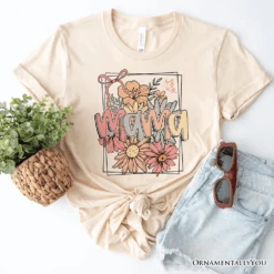 Floral Mama Coquette Bow Pastel T-Shirt, White And Natural Boho Tee With Spring Flower -Ed's plant shop floral mama coquette bow pastel t shirt white and natural boho tee with spring flower 850986