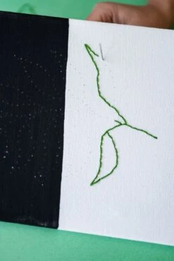 Floral String Art + Canvas Embroidery Kit -Ed's plant shop floral string art canvas embroidery kit 190637