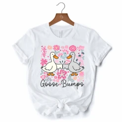 Funny Goose Bumps Floral T-Shirt, White, Natural And Black Sarcastic Goose Tee Gifts -Ed's plant shop funny goose bumps floral t shirt white natural and black sarcastic goose tee gifts 228457