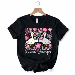 Funny Goose Bumps Floral T-Shirt, White, Natural And Black Sarcastic Goose Tee Gifts -Ed's plant shop funny goose bumps floral t shirt white natural and black sarcastic goose tee gifts 541999
