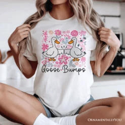 Funny Goose Bumps Floral T-Shirt, White, Natural And Black Sarcastic Goose Tee Gifts -Ed's plant shop funny goose bumps floral t shirt white natural and black sarcastic goose tee gifts 779161