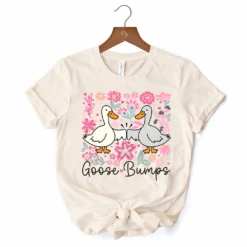 Funny Goose Bumps Floral T-Shirt, White, Natural And Black Sarcastic Goose Tee Gifts -Ed's plant shop funny goose bumps floral t shirt white natural and black sarcastic goose tee gifts 881678