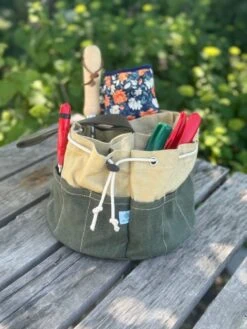 Garden Bucket Bag - Heavy Waxed Canvas -Ed's plant shop garden bucket bag heavy waxed canvas 954356