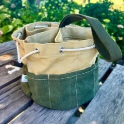Garden Bucket Bag - Heavy Waxed Canvas -Ed's plant shop garden bucket bag heavy waxed canvas 987597