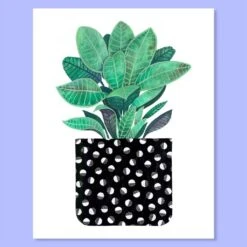 Half-Moon Houseplant Art Print