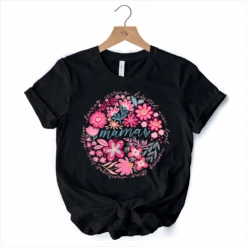 Inspiring Floral Mama T-Shirt, White, Black And Natural Boho Tee For Strong And Loving Mothers -Ed's plant shop inspiring floral mama t shirt white black and natural boho tee for strong and loving mothers 676757