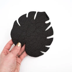 Kostr™ Double‑Sided Leaf‑Shaped Plant Coasters | Eco‑Friendly Home Decor -Ed's plant shop kostr double sided leaf shaped plant pot coaster cork pineapple leather 862193