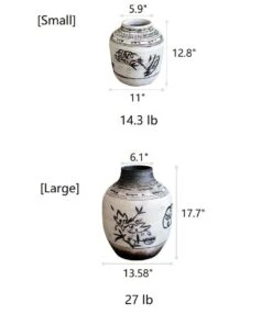 Large Oriental Style Ink Painting Terracotta Floor Pot 21 Large Oriental Style Ink Painting Terracotta Floor Pot -Ed's plant shop large oriental style ink painting terracotta floor pot 895918