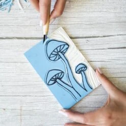 Linocut Printmaking Kit – Complete DIY Carving & Printing Set -Ed's plant shop linocut printmaking kit complete diy carving printing set 623364