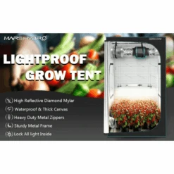 Mars Hydro 2' 4" X 2' 4" X 5' 4" Grow Tent - Compact & Durable -Ed's plant shop mars hydro 2 4 x 2 4 x 5 4 grow tent compact durable 651444