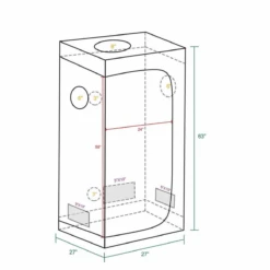 Mars Hydro 2' 4" X 2' 4" X 5' 4" Grow Tent - Compact & Durable -Ed's plant shop mars hydro 2 4 x 2 4 x 5 4 grow tent compact durable 801064