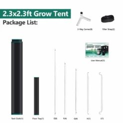 Mars Hydro 2' 4" X 2' 4" X 5' 4" Grow Tent - Compact & Durable -Ed's plant shop mars hydro 2 4 x 2 4 x 5 4 grow tent compact durable 907705