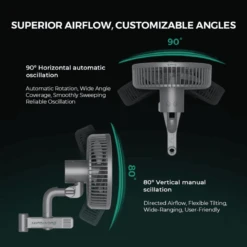 Mars Hydro 6" Auto-Oscillating Clip Fan -Ed's plant shop mars hydro 6 auto oscillating clip fan 278028