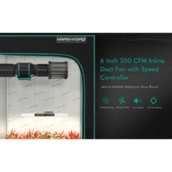 Mars Hydro 6" Inline Duct Fan & Carbon Filter Combo With Speed Controller -Ed's plant shop mars hydro 6 inline duct fan carbon filter combo with speed controller 562422