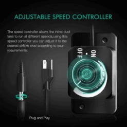 Mars Hydro 6" Inline Duct Fan & Carbon Filter Combo With Speed Controller -Ed's plant shop mars hydro 6 inline duct fan carbon filter combo with speed controller 680804