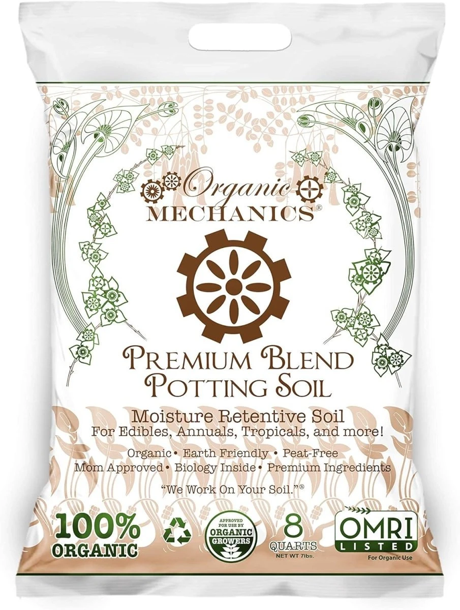 Organic Mechanics Premium Blend Potting Soil - Peat-Free (8 Dry Quarts) 3 Organic Mechanics Premium Blend Potting Soil - Peat-Free (8 Dry Quarts)