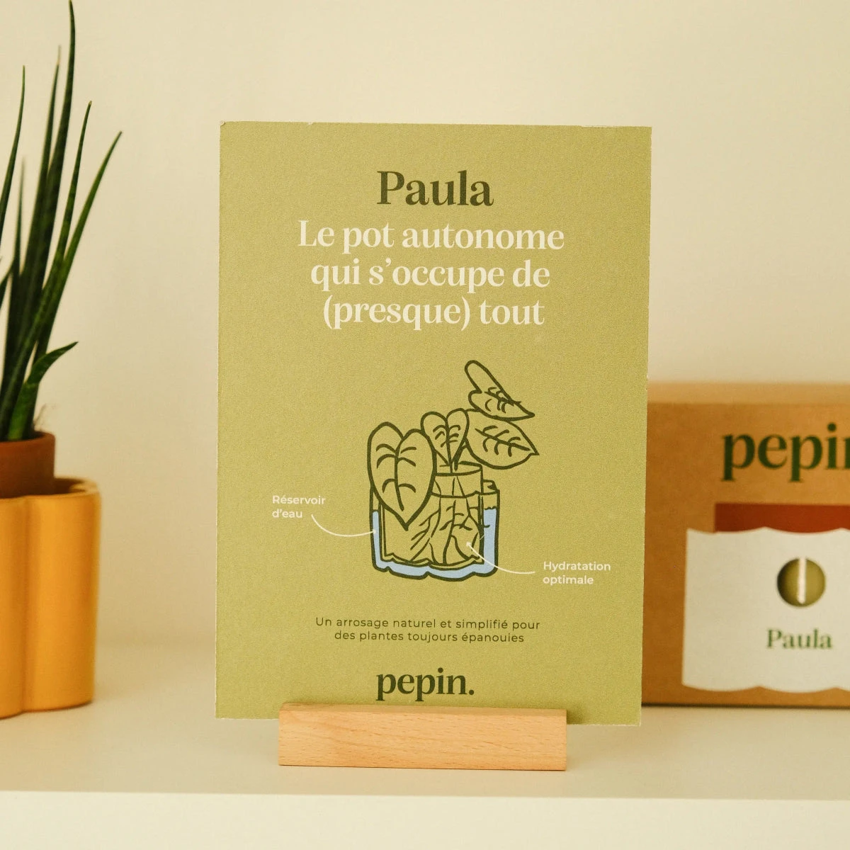 Paula Self-Watering Planter Pot – Speckled White 9 Paula Self-Watering Planter Pot – Speckled White - Image 7