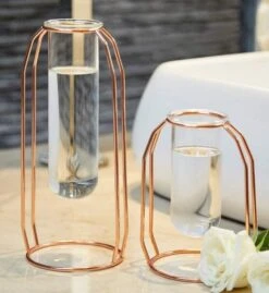 Rose Gold Propagation Station & Vase -Ed's plant shop rose gold propagation station vase 732444