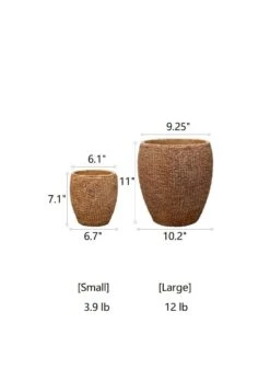 Seagrass Style Cement Planter -Ed's plant shop seagrass style cement planter 940898