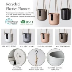 Signature Stone Hanging Planter Pot 4.75 Inch 23 Signature Stone Hanging Planter Pot 4.75 Inch -Ed's plant shop signature stone hanging planter pot 475 inch 984625