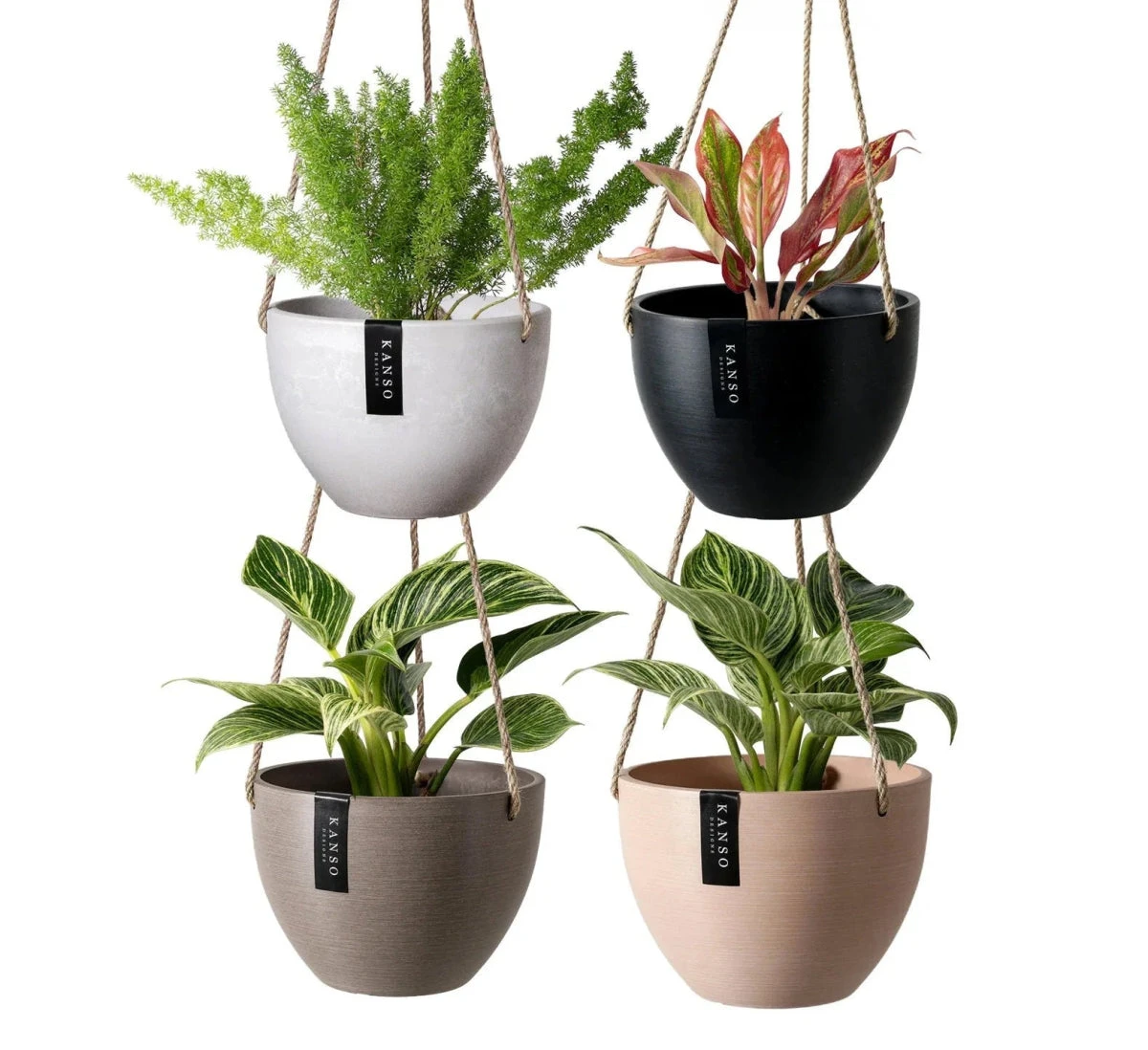8 Inch Signature Stone Hanging Planter Pot 4 8 Inch Signature Stone Hanging Planter Pot - Image 2
