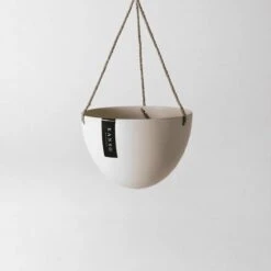 8" Upcycled Hanging Planters -Ed's plant shop signature stone hanging planter pot 8 inch round bottom 316715