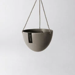 8" Upcycled Hanging Planters -Ed's plant shop signature stone hanging planter pot 8 inch round bottom 412402