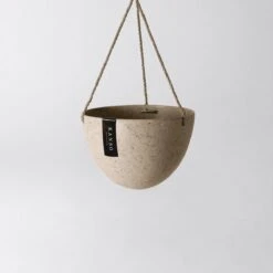 8" Upcycled Hanging Planters -Ed's plant shop signature stone hanging planter pot 8 inch round bottom 671474