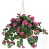 Silk Bougainvillea Hanging Basket – Faux Cascading Vine In Wicker Planter -Ed's plant shop silk bougainvillea hanging basket faux cascading vine in wicker planter 3344246