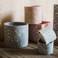 Speckled Cement Planter In Various Shape, Colors, And Sizes 8 Speckled Cement Planter In Various Shape, Colors, And Sizes -Ed's plant shop speckled cement planter in various shape colors and sizes 823754
