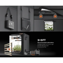 Spider Farmer 5' X 5' X 6' 8" Indoor Grow Tent | Pro-Grade & Sturdy -Ed's plant shop spider farmer 5 x 5 x 6 8 indoor grow tent pro grade sturdy 347935