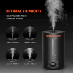 Spider Farmer Cool Mist Humidifier 6L | Compact Humidity Solution For Grow Tents -Ed's plant shop spider farmer cool mist humidifier 6l compact humidity solution for grow tents 517156