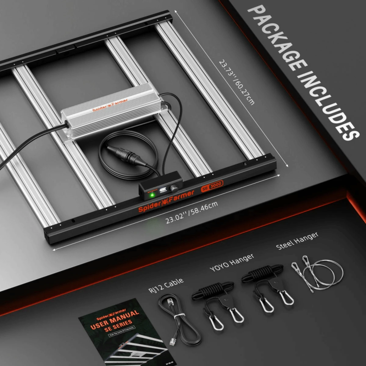 Spider Farmer SE3000 300W Full Spectrum LED Grow Light | Samsung Diodes 9 Spider Farmer SE3000 300W Full Spectrum LED Grow Light | Samsung Diodes - Image 7