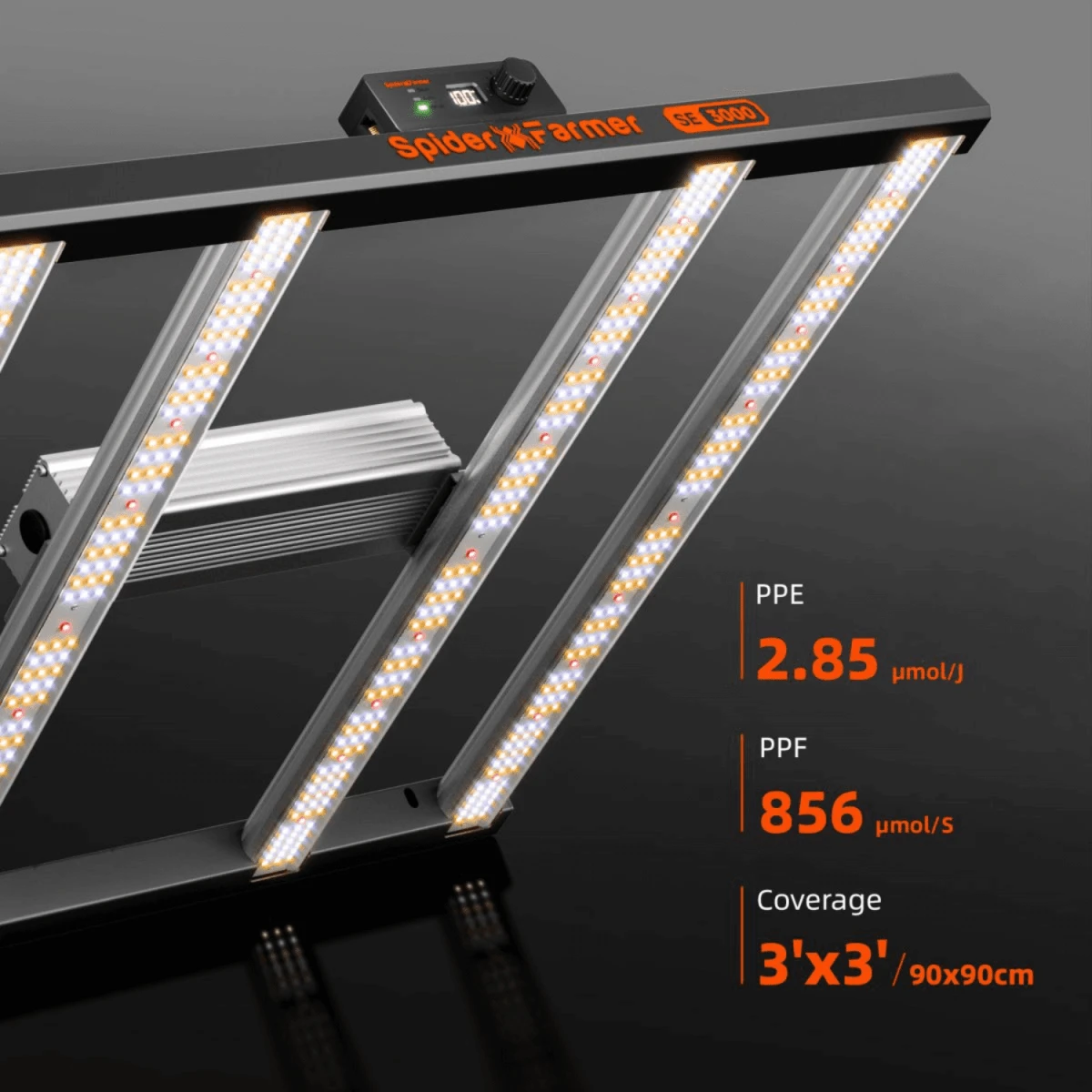 Spider Farmer SE3000 300W Full Spectrum LED Grow Light | Samsung Diodes 6 Spider Farmer SE3000 300W Full Spectrum LED Grow Light | Samsung Diodes - Image 4