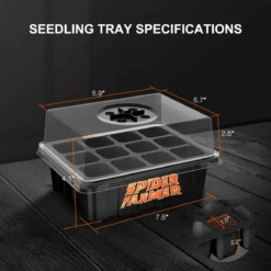 Spider Farmer Seed Starting Trays (4-Pack) | 12-Cell Trays With Domes For Optimal Germination 18 Spider Farmer Seed Starting Trays (4-Pack) | 12-Cell Trays With Domes For Optimal Germination -Ed's plant shop spider farmer seed starting trays 4 pack 12 cell trays with domes for optimal germination 680842
