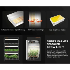 Spider Farmer SF600 74W LED Veg Grow Light | Full Spectrum Energy-Efficient Lighting 21 Spider Farmer SF600 74W LED Veg Grow Light | Full Spectrum Energy-Efficient Lighting -Ed's plant shop spider farmer sf600 74w led veg grow light full spectrum energy efficient lighting 201220