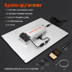 Spider Farmer SF7000 650W Full Spectrum LED Grow Light – Advanced Energy Efficiency For Professional Results -Ed's plant shop spider farmer sf7000 650w full spectrum led grow light advanced energy efficiency for professional results 395520