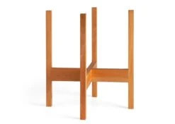 Square-Leg Mahogany Plant Stand — Adjustable Height, Indoor/Outdoor -Ed's plant shop square leg mahogany plant stand adjustable height indooroutdoor 4425442