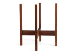 Square-Leg Mahogany Plant Stand — Adjustable Height, Indoor/Outdoor -Ed's plant shop square leg mahogany plant stand adjustable height indooroutdoor 4476053