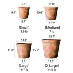 Terracotta & Concrete Planter Pot -Ed's plant shop terracotta concrete planter pot 496414