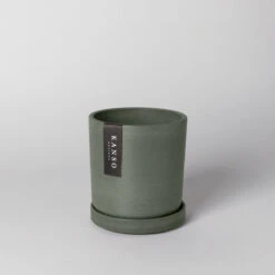 4 Inch Upcycled Signature Stone Planter Pot & Saucer 17 4 Inch Upcycled Signature Stone Planter Pot & Saucer -Ed's plant shop upcycled signature stone planter pot saucer 4 inch 443815