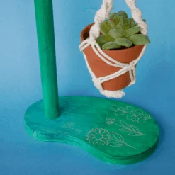 Wood Engraving Kit With Macrame Plant Stand -Ed's plant shop wood engraving kit with macrame plant stand 505172