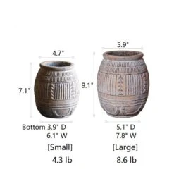 Yukun Tribal Design Stoneware Planter - Various Sizes -Ed's plant shop yukun tribal design stoneware planter various sizes 836962