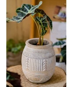 Yukun Tribal Design Stoneware Planter - Various Sizes -Ed's plant shop yukun tribal design stoneware planter various sizes 861756